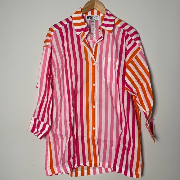 Beach Riot | Alexa Cotton Top in Sunset Stripes - Picture 3 of 8